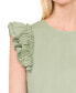 Фото #3 товара Women's Crewneck Ruffle-Sleeve Blouse