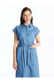 Фото #2 товара Платье женское LC WAIKIKI Grace гладкая короткая Джинсовое.