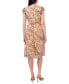 Фото #2 товара Платье MSK Petite с принтом и расклешенными рукавамиострый V-образный вырез