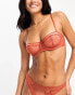 Calvin Klein CK Black unlined balcony bra in bright orange