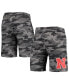 Фото #2 товара Men's Charcoal, Gray Nebraska Huskers Camo Backup Terry Jam Lounge Shorts