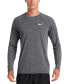 Фото #1 товара Men's Heather Hydroguard Long Sleeve Swim T-Shirt