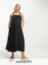 Фото #1 товара Cotton:On Maternity loose maxi dress in black