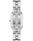 Women's Three Hand Quartz Silver-Tone Alloy Link Bracelet Watch, 24mm