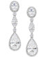 ფოტო #2 პროდუქტის Oval Crystal Drop Earrings, Created for Macy's