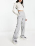 Фото #1 товара COLLUSION straight leg tailored trouser in light grey