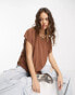 Фото #1 товара Vero Moda short sleeve T-shirt in brown