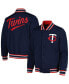 Men's Navy Minnesota Twins Secret Weapon Satin Full-Snap Jacket