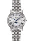 ფოტო #1 პროდუქტის Women's Carson Premium Lady Moonphase Stainless Steel Bracelet Watch 32mm