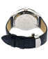 ფოტო #3 პროდუქტის Men's Giromondo Swiss Quartz Blue Leather Strap Watch 42mm