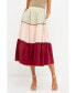ფოტო #3 პროდუქტის Women's Color Block Midi Skirt