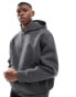 Фото #1 товара ASOS DESIGN heavyweight oversized scuba hoodie in charcoal marl