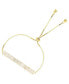 ფოტო #1 პროდუქტის Cubic Zirconia Round and Baguette Bar Adjustable Bolo Bracelet in Sterling Silver (Also in 14k Gold Over Silver)