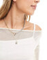 Pieces mixed metal chain necklace in gold & silver