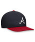 ფოტო #2 პროდუქტის Men's Navy/Red Atlanta Braves Evergreen Two-Tone Snapback Hat