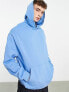 Фото #2 товара ASOS DESIGN oversized hoodie in blue with skate text back print