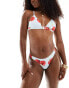 Фото #1 товара ASOS DESIGN Cleo micro braz bikini bottom in cherry print