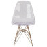Elon Series Ghost Chair With Gold Metal Base