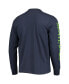 ფოტო #4 პროდუქტის Men's '47 College Navy Seattle Seahawks Franklin Long Sleeve T-shirt