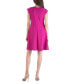 ფოტო #3 პროდუქტის Scoop Neck A-Line Dress with Keyhole Detail