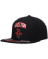 Men's Black Houston Rockets Front Loaded Snapback Hat