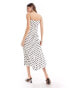 Closet London cowl neck pleated midaxi dress in polka dot