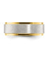 Фото #3 товара Stainless Steel Yellow IP-plated Brushed 8mm Band Ring
