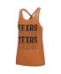 Фото #3 товара Women's Texas Orange Texas Longhorns Stacked Name Racerback Tank Top