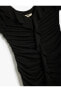 Фото #5 товара Mini Askılı Fırfırlı Elbise Drapeli Tül Astarlı