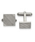 Фото #3 товара Stainless Steel Polished and Textured Square Cufflinks