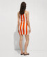 Фото #6 товара Women's Striped Ribbed Knit Dress