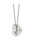 Фото #2 товара Chisel and Enameled FAITH Heart Cross Cut out Pendant Cable Chain
