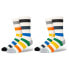 Фото #1 товара Носки спортивные Stance Многоцветные полосатые высокие для баскетбола 2 пары / Носки Stance 2 A556A22AMI-OFW-1-1