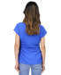 Women's Solid Ruched V-Neck Top
