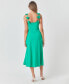 Фото #2 товара Women's Rosette-Strap Square-Neck Midi Dress