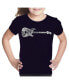 ფოტო #1 პროდუქტის Girls Word Art T-shirt - Rock Guitar