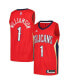 Фото #1 товара Men's Zion Williamson Red New Orleans Pelicans Swingman Player Jersey - Statement Edition