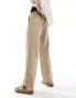 Фото #3 товара ADPT loose fit linen mix trousers in beige