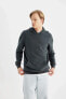 Erkek Gri Sweat - B4446ax/gn1082