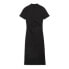 Puma Classics Ribbed Short Sleeve T-Shirt Dress Womens Black Casual 62425601