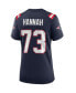 Women's John Hannah Navy New England Patriots Game Retired Player Jersey