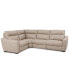 Фото #6 товара Gabrine 4-Pc. Leather Sectional with 2 Power Headrests, Created for Macy's