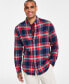 Фото #4 товара Men's Regular-Fit Plaid Flannel Shirt, Created for Macy's