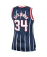 Фото #2 товара Women's Hakeem Olajuwon Navy Houston Rockets Hardwood Classics Swingman Jersey