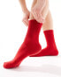 Фото #3 товара ASOS DESIGN bright red ankle socks