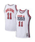 Фото #2 товара Men's Karl Malone White USA Basketball Authentic 1992 Jersey