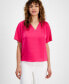 ფოტო #1 პროდუქტის Women's V-Neck Dolman-Sleeve Top, Created for Macy's