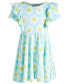 Little Girls Daisy-Print Ruffled Dress, Created for Macy's