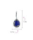 Western Style Teardrop Scroll Filigree Scroll Blue Natural Lapis Lazuli Lever Back Dangle Earrings For Women Sterling Silver