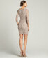 Фото #3 товара Onxy Nite Women's Boat Neck Lace Dress Taupe 10